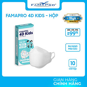HỘP - FAMAPRO 4D KIDS - Khẩu trang trẻ em kháng khuẩn cao cấp Famapro 4D