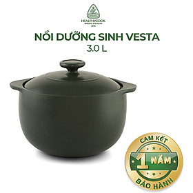 Nồi Dưỡng Sinh Gốm Sứ Minh Long Vesta 3.0 L + Nắp