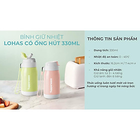 Mua Bình nước giữ nhiệt 330ml có ống hút Mini Lohas - Tupperware chính hãng