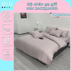 Mua  5 MÓN  Bộ DRAP mát lạnh  MỀN chần  áo gối tencel NIN Jacquard NJ6803 màu xám 1m6  1m8  2m