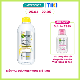 Nước Làm Sạch & Tẩy Trang Garnier Micellar Cleansing Water Vitamin C Sáng Da 400ml