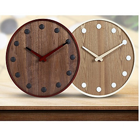 Mua Đồng hồ gỗ treo tường chất liệu gỗ máy kim trôi thiết kế in theo yêu cầu decor trang trí nhà và quán cafe