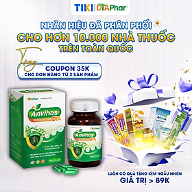 Viên uống Xuyên Tâm Liên Anvihos hỗ trợ tăng đề kháng giảm nguy cơ viêm đường hô hấp trên mũi, họng Hộp 30 viên Tâm An Pharma