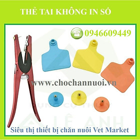 Thẻ tai không in số D cao cấp thông dụng cho heo, bò, dê