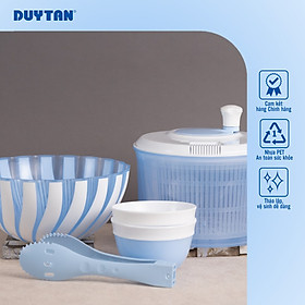 Bộ Salad DUY TÂN tiện lợi bao gồm bộ quay rau, chén, đồ gắp