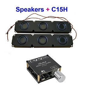 20W 8OHM Bộ khuếch đại công suất loa âm thanh tương thích Bluetooth Lớp D DIY Di động 2.0 HIFI SYST Color: Speakers C15H 24V2A