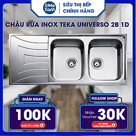 Chậu rửa inox TEKA UNIVERSO 2B 1D - Hàng Chính Hãng