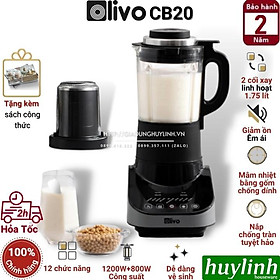 Máy xay nấu sữa hạt đa năng Olivo CB20 – 1.75 lít – 2 Cối – Hàng chính hãng