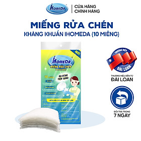 Mua Gói 10 miếng rửa chén đa năng tiện dụng Ihomeda/ miếng rửa trái cây hoa quả - Set 10 Ihomeda dish srubbers