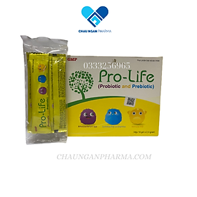 Men vi sinh Pro-Life (probiotic and prebiotic) Mediphar Hộp 10 gói - Hỗ trợ cải thiện các triệu chứng và làm giảm nguy cơ rối loạn tiêu hóa do loạn khuẩn đường ruột
