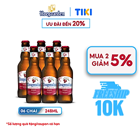 Lốc 6 chai bia Hoegaarden Rosée (248ml/chai)