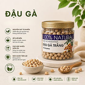 RealFoodStore Đậu Gà 500g - Đậu Gà Khô Nguyên Hạt Giàu Chất Xơ & Protein Thực Vật - Dùng Nấu Chè, Súp, Salad, Làm Hummus