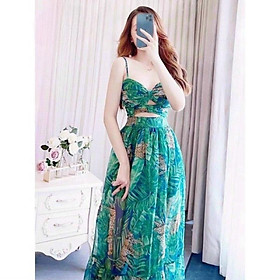 ĐẦM MAXXI ĐI BIỂN NÀNG TIÊN CÁ  CÚP NGỰC 2 DÂY CHIẾT EO TÔN DÁNG CHO NÀNG DẠO PHỐ DU LỊCH