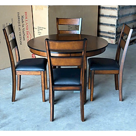 Mua Bộ bàn ăn tròn + 4 ghế SM31CT Tundo KT ( Ngang 107 x Sâu 107 x Cao 76 )cm