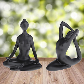 Home Ceramic Yoga Girl Ornaments Sculpture Decoration Home Furnishing