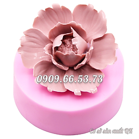 Khuôn rau câu silicon hoa mẫu đơn tầng cánh cúp loại 8 cm - Mã số 1636