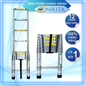 Mua Thang rút đơn đai nhôm bền bỉ  ống thang dày chắc  chân thang chống trượt  chính hãng Nikita