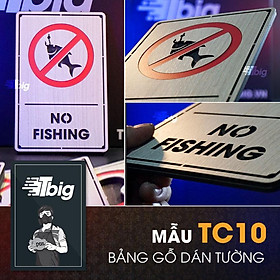 Mua Biển cấm No fishing (cấm câu cá) mẫu TC10 loại trang trí dán tường