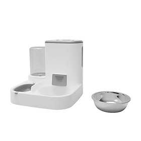 Pet Feeder with Water Dispenser Pet Feeding Station, Food Container Cat Dog Bowl Dish