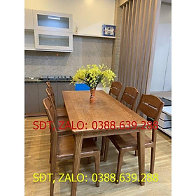 Bộ Bàn Ăn Nan Triện, Ghế 7 Nan Gỗ Xoan Đào