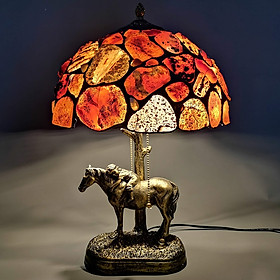 Mua Đèn bàn trang trí DandiHome - đèn đá tự nhiên màu mã não chao đường kính 30cm