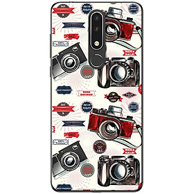Ốp lưng dành cho Nokia 3.1 Plus mẫu Máy ảnh đen đỏ