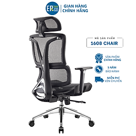 Mua Ghế Công thái học Ergonomic 1608 Đen - Thiết kế 2 lưng