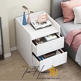 Tủ đầu giường gỗ MDF cao cấp 3 ngăn nhỏ cho không gian hẹp rất tiền lợi, đơn giản TDG-003 (40cmx34cmx50cm)