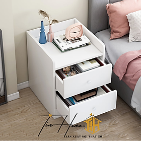 Mua Tủ đầu giường gỗ MDF cao cấp 3 ngăn nhỏ cho không gian hẹp rất tiền lợi  đơn giản TDG-003 (40cmx34cmx50cm)