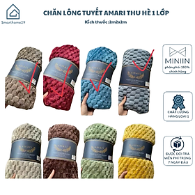 Mua Chăn Hè  Chăn Văn Phòng Lông Tuyết Kẻ Ô Vuông Nhập Khẩu  Kích Thước 2m2 x 2m - HÀNG CHÍNH HÃNG MINIIN