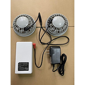 Mua Bộ phụ kiện áo điều hòa Nhật Bản   bộ đầy đủ Pin + quạt + sạc + dây nối không có áo  