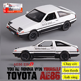 Mô hình xe toyota AE86 KAVY bằng hợp kim có nhạc và đèn chạy cót mở được tất cả cánh cửa