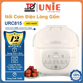 Mua Nồi Cơm Điện Tử Unie URC815  Lòng Nồi Gốm Tự Nhiên 1.5Lit-700W  Ủ Ấm 3D  Hàng chính hãng