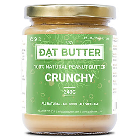 Bơ Đậu Phộng Nguyên Chất Có Hạt Đạt Butter (240g)