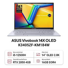 Mua Laptop ASUS Vivobook 14X OLED K3405ZF-KM184W (Intel Core i5-12500H | 16GB | 512GB | RTX 2050 | 14 inch 2.8K OLED | Win 11 | Bạc) - Hàng Chính Hãng - Bảo Hành 24 Tháng