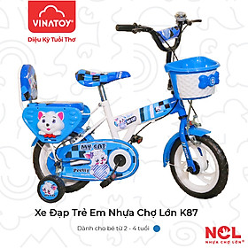 Xe Đạp Trẻ Em Nhựa Chợ Lớn K85 - K86 - K87 - K89 - K90 - Màu Xanh Dương - 14 inch