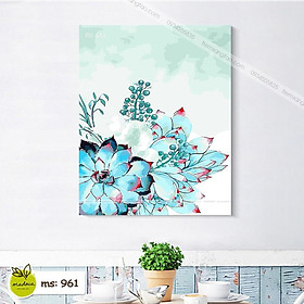 Mua Tranh tô màu 40x50cm có khung Sắc Hoa mã 961  962  963