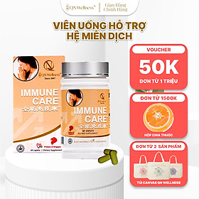 Viên Uống Bổ Sung Vitamin C Immune Care QN Wellness Tăng Cường Hệ Hô Hấp, Hỗ Trợ Khả Năng Miễn Dịch & Sức Khỏe Cơ Thể - Hộp 60 Viên