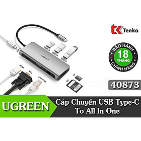Cáp USB Type-C To HDMI/VGA/ USB 3.0/ SD/Lan 40873 - Hàng nhập khẩu