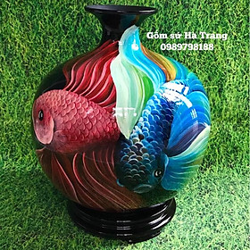 Mua Bình hút tài lộc vẽ 3D siêu cấp  Gốm sứ Bát Tràng cao cấp