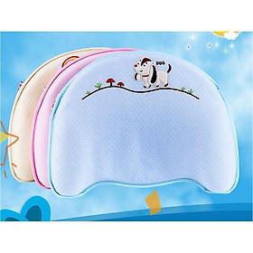 Gối cao su non 3D chống bẹp đầu thêu họa tiết cho bé rất êm