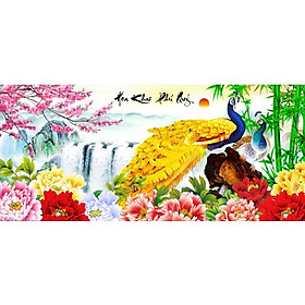 Mua tranh thêu chữ thập Hoa khai phú quý - LV3054