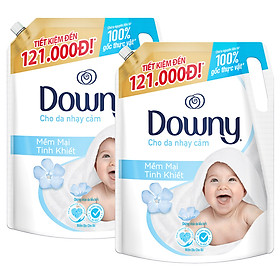 Combo 2 Nước Xả Vải Downy Mềm Mại Tinh Khiết 2.6L