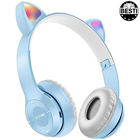 Tai Nghe Bluetooth Tai Mèo, Có Đèn LED Headphone - Tai Nghe Mèo Bluetooth Không Dây Dễ Thương Có Mic Đàm Hội Cao Cấp -  Tai Nghe Bluetooth Chụp Tai Không Dây - Hàng Chính Hãng Besti