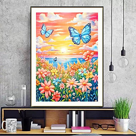 Mua Tranh thêu kín Cúc hoạ mi nở rộ xw3130  kích thước 50 X 60 cm  11CT THÊU 3 SỢI