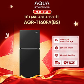 Tủ lạnh AQUA 130L ngăn đá trên AQR-T160FA(BS) - Freeship toàn quốc - Hàng chính hãng