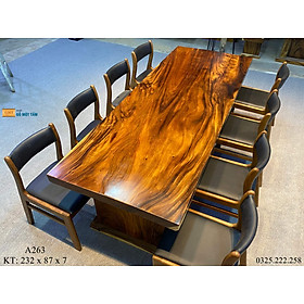 Mua Bàn Làm Việc Gỗ Me Tây  Bàn Ăn Gỗ Me Tây  Bàn Gỗ Me Tây Nguyên Tấm Dài 2 32m Rộng 87cm Dày 7cm