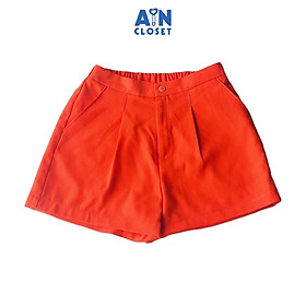 Hình ảnh Quần đùi mẹ Cam carrot trơn chéo Hàn - AICDBGZNWCAH - AIN Closet