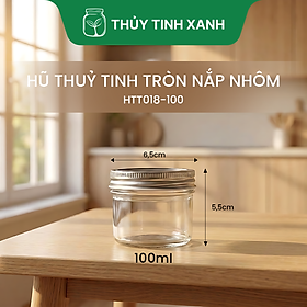 Comco 6 Hũ Thuỷ Tinh Tròn Nắp Nhôm Đựng Sữa Chua, Mứt Trái Cây [Nhiều dung tích