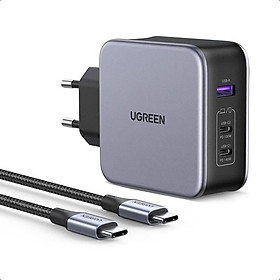 Mua Ugreen UG90549CD289TK 140W Bộ sạc nhanh chuẩn GaN 3 gồm 3 cổng USB-C danh cho Smartphone Macbook - HÀNG CHÍNH HÃNG